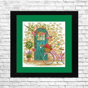 Provence pattern, Cross Stitch Pattern, Summer Landscape, Pattern Hand Embroidery, Needlepoint Chart, Counted cross stitch, Digital pattern.