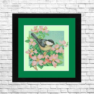 Bird Pattern, Counted Cross Stitch, Needlepoint chart, Animal Cross Stitch, Modern Embroidery, PDF Embroidery, Instant Download, Digital.