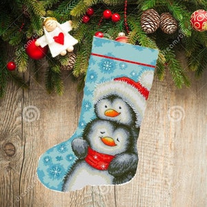 Christmas Stocking 99 Cross Stith Pattern DIY-stitch Needlepoint Pattern Embroidery Chart Printable Instant Download PDF Design.