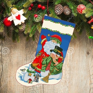 Christmas boot 52, Christmas Stocking, PDF Counted Cross Stitch, Embroidery Chart, Hand Decor Embroidery, Needlepoint Chart Instant download