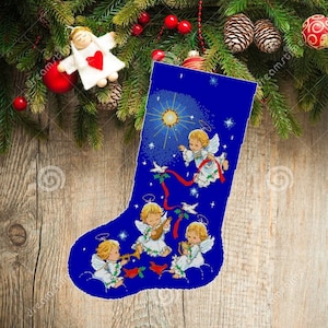 Christmas boot 9, Christmas Stocking, PDF file for PatternKeeper Embroidery Chart, Hand Decor Embroidery, Needlepoint Chart Instant download