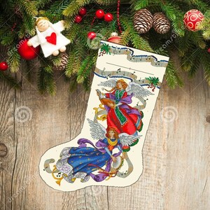 Christmas Stocking 42, PDF Counted Cross Stitch, Embroidery Chart, Hand Decor Embroidery, Needlepoint Chart Instant download, Pattern Keeper