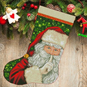 Christmas boot 70, Christmas Stocking, PDF Counted Cross Stitch, Embroidery Chart, Hand Decor Embroidery, Needlepoint Chart Instant download