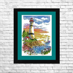 Dawn of a New Day pattern, Cross Stitch Pattern, Summer Landscape Pattern, Modern Hand Embroidery, Needlepoint Chart, Counted cross stitch.