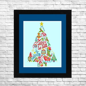 Christmas tree, Cross Stitch Pattern, PDF Instant Download, Christmas tree Cross Stitch, Christmas Cross Stitch, Holiday Cross Stitch.