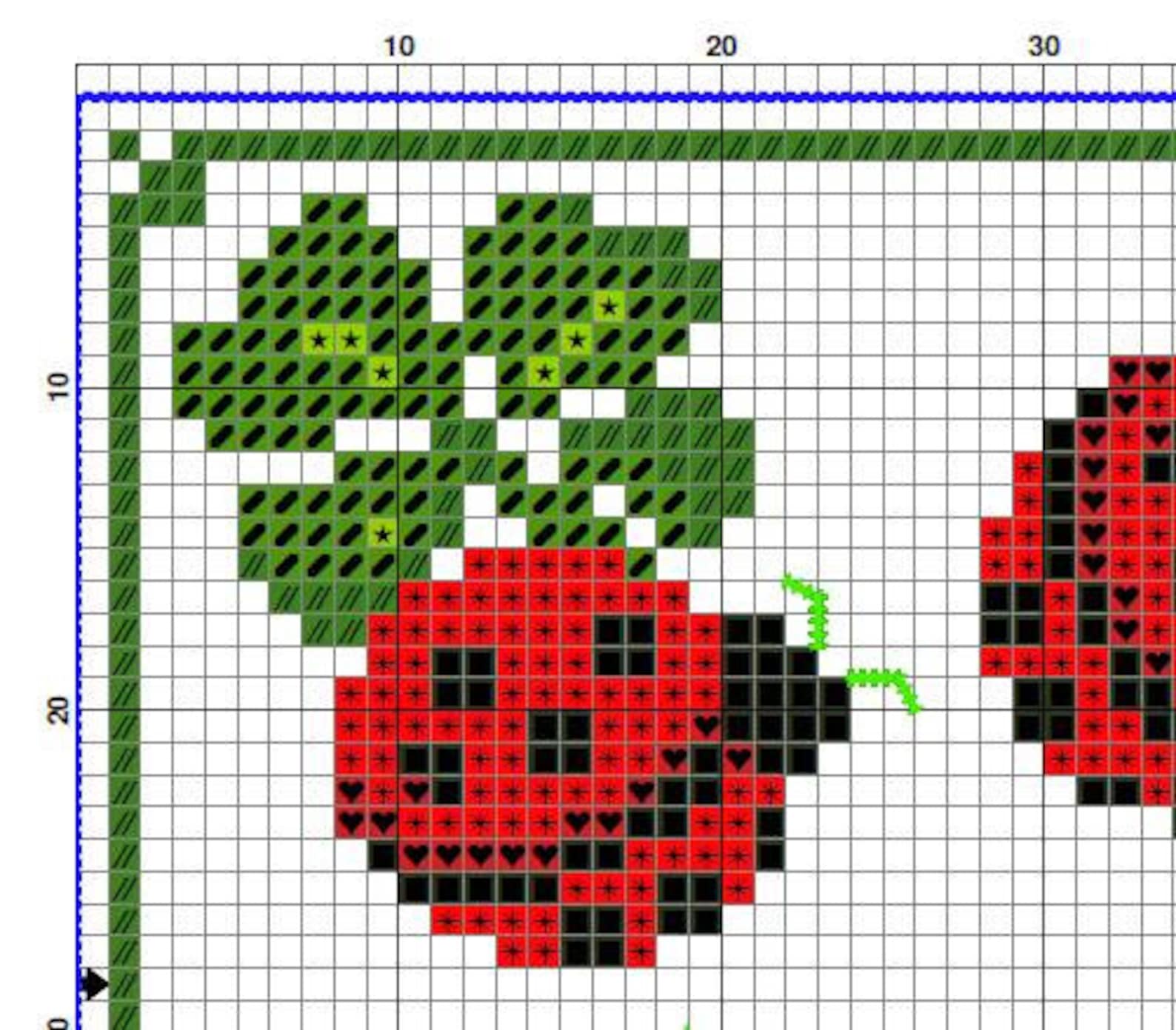 Ladybug Biscornu Cross Stitch Pattern Counted Cross Stitch Etsy UK