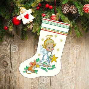 Christmas boot 14 Christmas Stocking, PDF file for PatternKeeper, Embroidery Chart Hand Decor Embroidery, Needlepoint Chart Instant download
