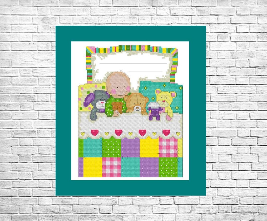 Baby Sampler, Modern Cross Stitch Pattern, Pdf Birth Sampler, Birth ...