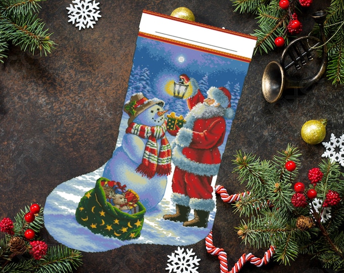 Altmodischer Weihnachtsstrumpf – Kreuzstich-Set Mit Nostalgischem Charme Aus Den 90ern