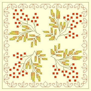 Berries biscornu, Cross Stitch Pattern, Counted cross stitch, Modern Embroidery, Hand Embroidery Decor, Needlepoint Chart, Biscornu pattern