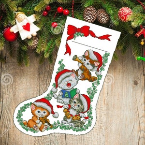 Christmas boot 76, Christmas Stocking, PDF Counted Cross Stitch, Embroidery Chart, Hand Decor Embroidery, Needlepoint Chart Instant download