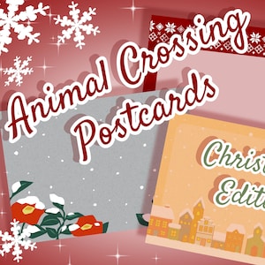 Animal Crossing inspirierte Postkarten