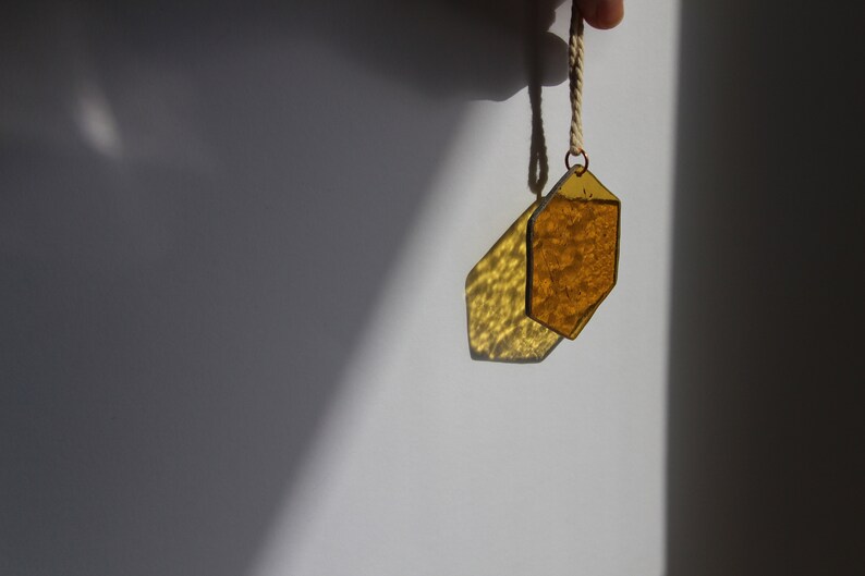 Honeycomb suncatcher. Balcony decoration, spring window decoration, garden decoration, honeycomb suncatcher, glass window decoration for hanging, glass wall decoration Yellow