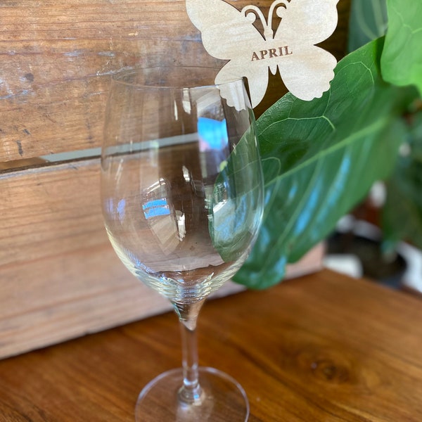 butterfly placecard glass sitter