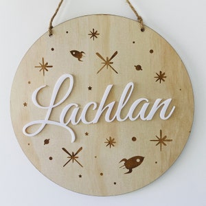 Space Theme Door Hanger