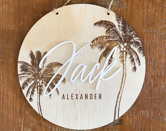 Beach theme door hanger