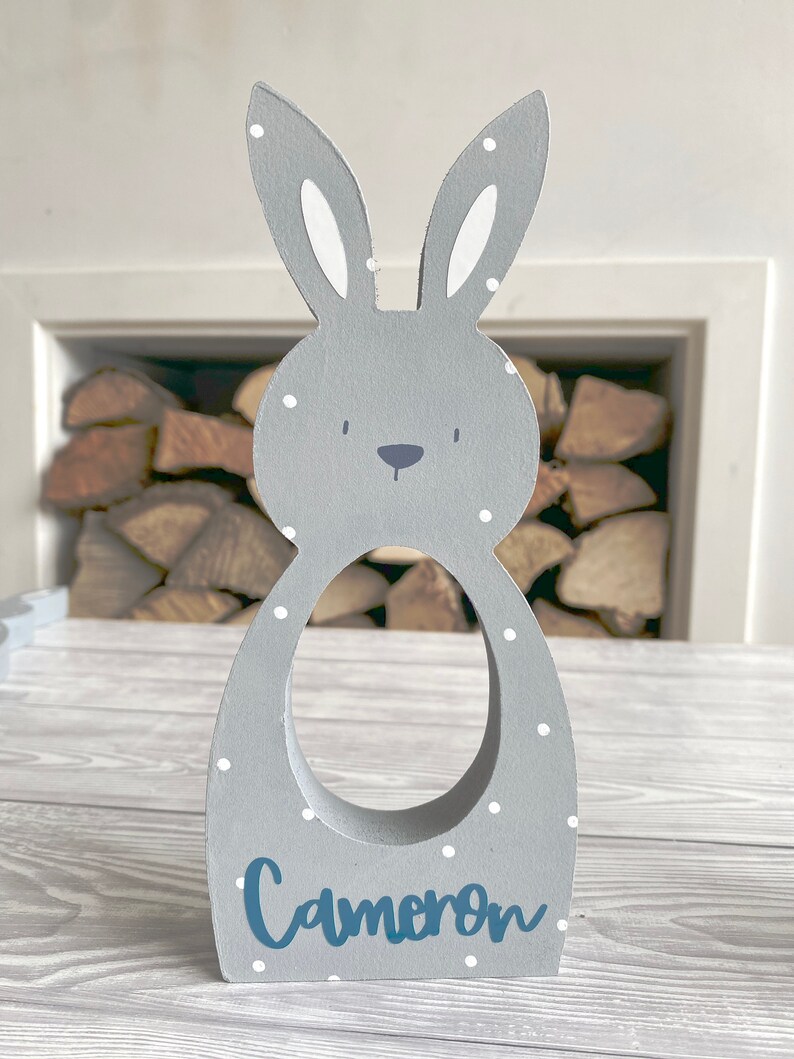 Wooden Easter Bunny/ Kinder Egg Holder/ Easter Gift/ Children's Easter