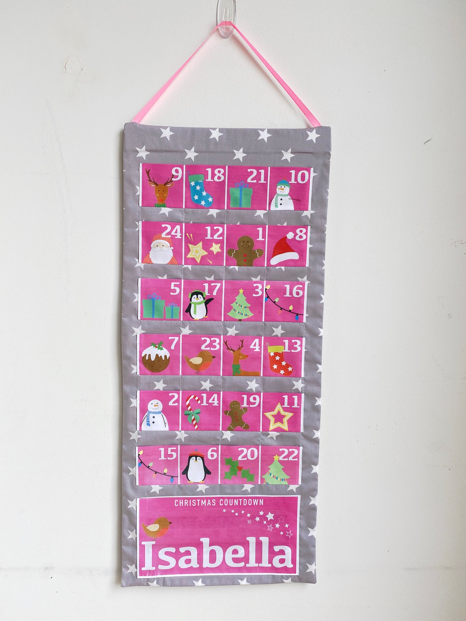 Kids Personalised Advent Calendar/ Reusable Advent/ Fabric Etsy