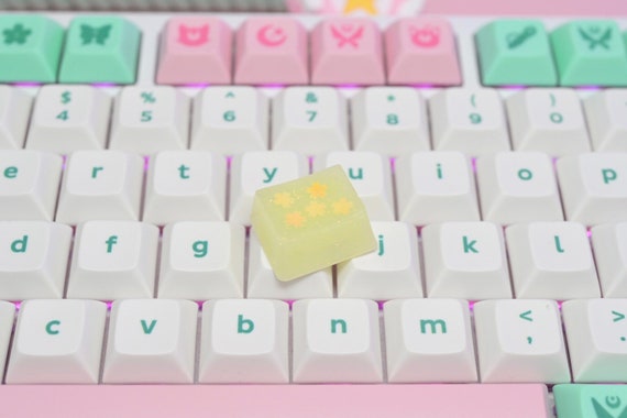 Kawaii Sakura Artisan Keycap, Pink Pastel Mechanical Keyboard Key