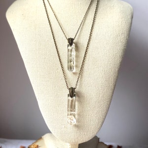 Crystal Quartz Talisman Necklace, Crystal Pendant, Crystal Necklace, Clear Quartz Stone Pendant, Quartz Crystal
