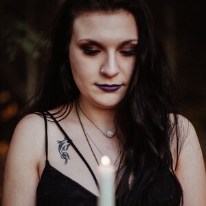 Orb Necklace, Crystal Ball Necklace, Quartz Crystal Ball Necklace, Tourmalinated Quartz