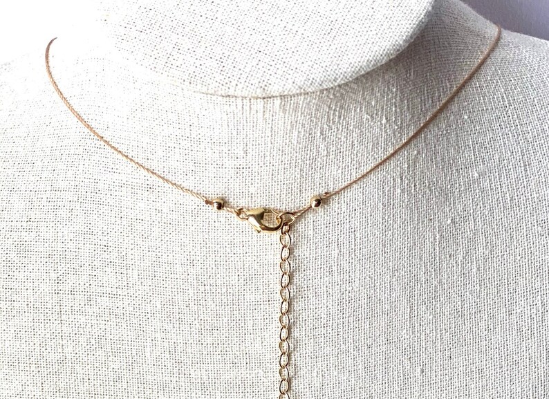 Labradorite cord necklace, flashy Labradorite, Minimalist gemstone, floating stone, Labradorite drop, Intention crystal, Labradorite jewelry image 9