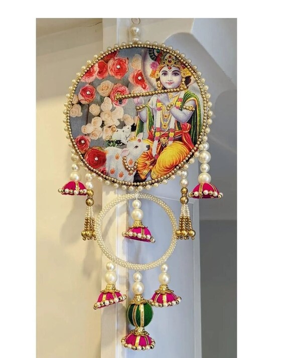 Lord Krishna Door Wall Hangings Krishna Pichwai Door Etsy