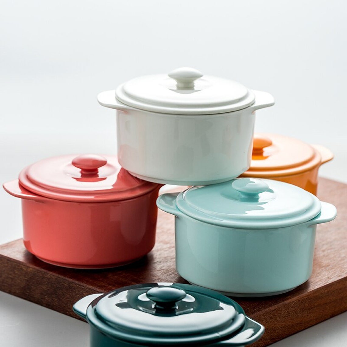 Keramik Backschalen mit Deckel Mikrowelle Safe Bowl Suppe | Etsy