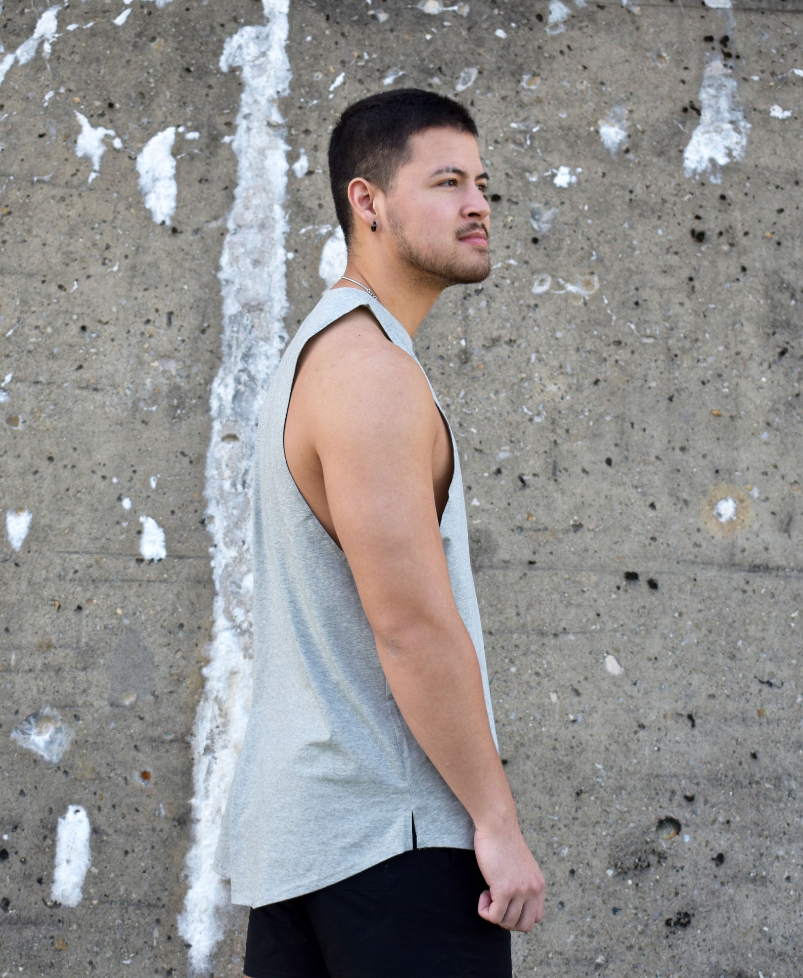 Men's Sleeveless Drop Arm Tank Top. Soft. Comfortable. 100 Cotton