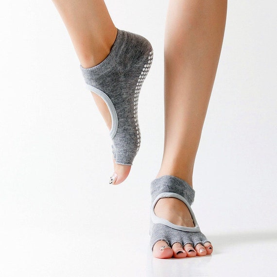 One Size Fits All Anti Slip Open Toe Knitted Yoga Socks. Choose