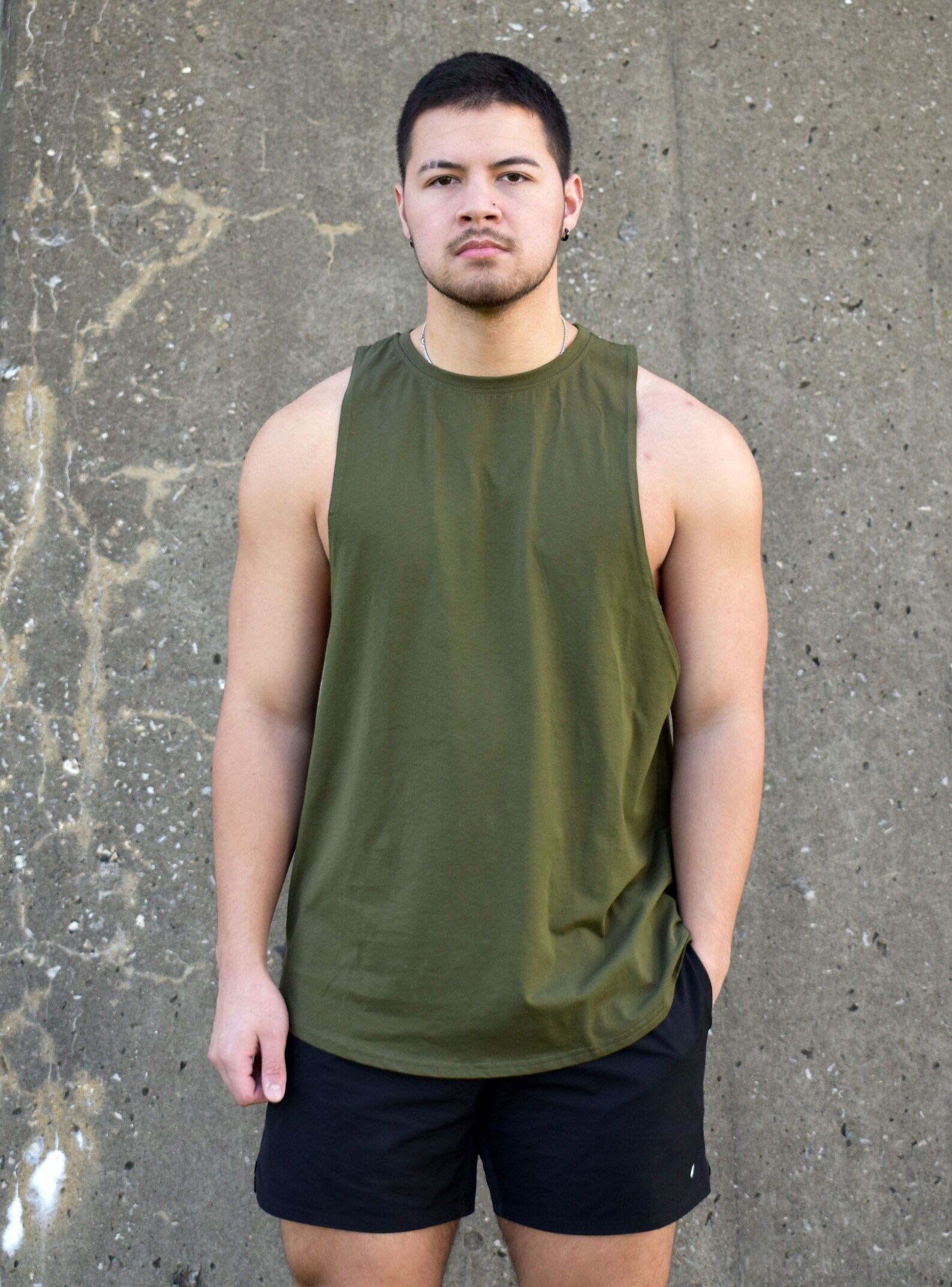 Men's Sleeveless Drop Arm Tank Top. Soft. Comfortable. 100 Cotton