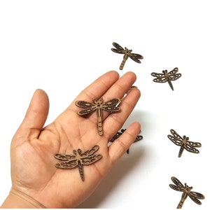 Libélula cortada con láser, troqueles de libélulas, recortes de libélulas dimensionales, adornos de libélulas, formas de cartón de libélulas - juego de 3