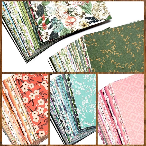 Mix and match mixed pattern Scrapbook paper assortment cardstock paper pack, 35 6x6 sheets.