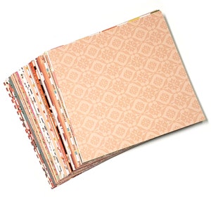 6x6 Orange scrapbooking paper, 35 sheets