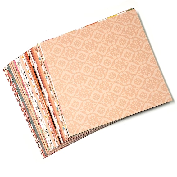 Orange scrapbook paper sheets, Orange craft paper variety pack, Mixed scrapbook paper in shades of orange, INCLUDES 35-6x6 sheets