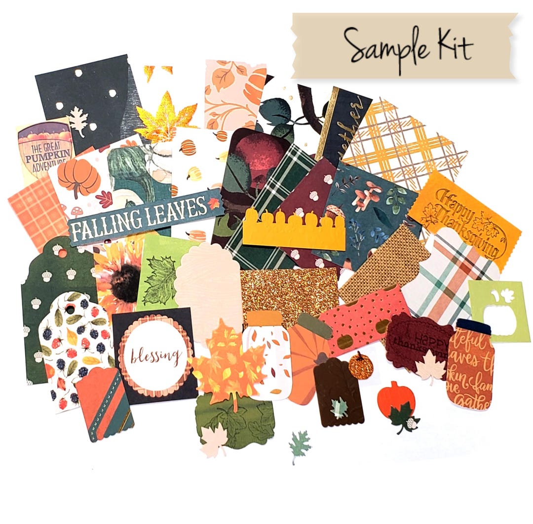 Fall Junk Journal Ephemera Kit – Thanksgiving Scrapbooking Paper Pack ...
