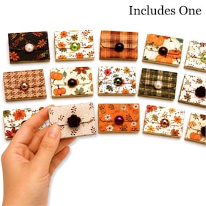 Autumn Sticky Notepads — Handmade Mini Stationery, Fall Gift Favor, Coworker & Teacher Gift, Thanksgiving Office Treat, Fall Gift Box Filler