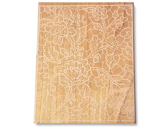 Pre-owned Hero Arts Floral Lace Design Wood Stamp 4.5" X 3.75" Floral Background Rubber Stamp S1525 for Scrapbooking &  DIY Crafts (STAMP26)