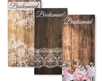 Embellished Bridesmaid Gift Tag Cards, Bridesmaid Proposal Box Insert, Handmade Wedding Gift Tags, Mini Cards for Bridesmaid Gifts