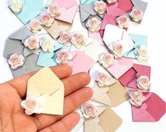 Mini envelopes, tiny envelopes, small envelopes, handmade envelopes, miniature stationery envelopes, cute envelopes, junk journal envelopes