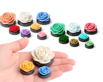 Foam Rose Magnets – Floral Magnets for Cards, Gifts, and Decorative Displays, Embellishment Magnets for DIY Crafts (Random Colors & Sizes)
