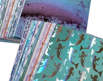 6x6 Ocean Scrapbook Paper – Blue Sea, Beach & Water Theme Cardstock Paper for DIY Cards, Scrapbooks and DIY Crafts, INCLUDES 30-6x6 sheets