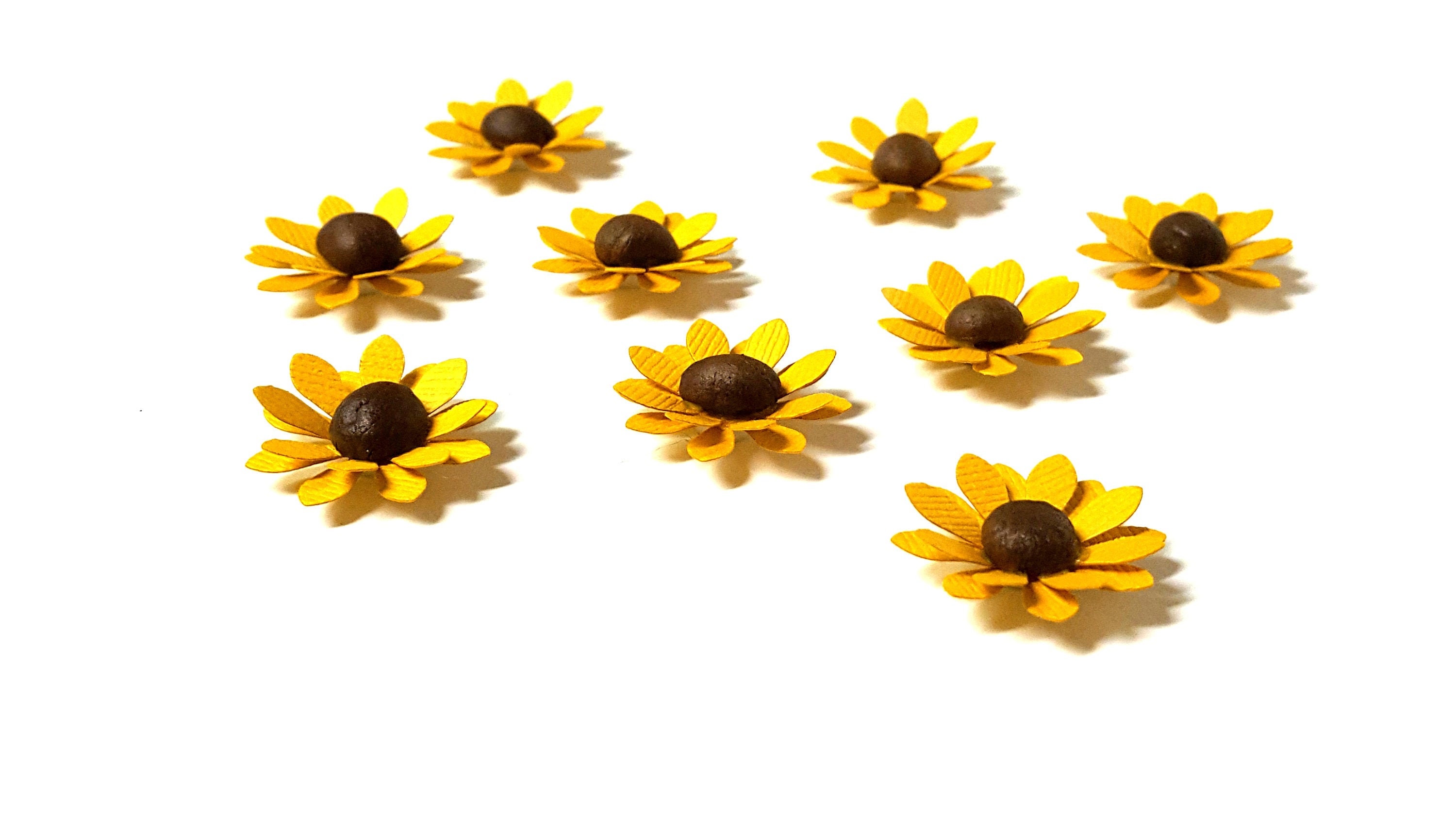 Paper Sunflower Sunflower Embellishments Tiny Sunflowers - Etsy