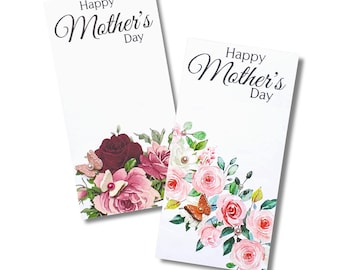 Happy Mother’s Day Handmade Gift Tag Cards — Embellished Mini Cards for Mom Gifts, Decorative Gift Tags, Keepsake Tags, Gift Wrap Accessory