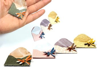 Mini dragonfly envelopes, tiny envelopes dragonfly stationery, small envelopes handmade dragonfly envelopes, dragonfly paper embellishments