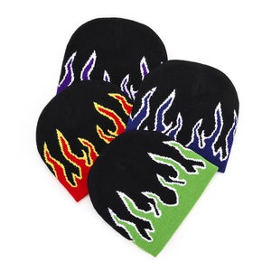 Unisex Flame Beanie Multiple Colors image 1