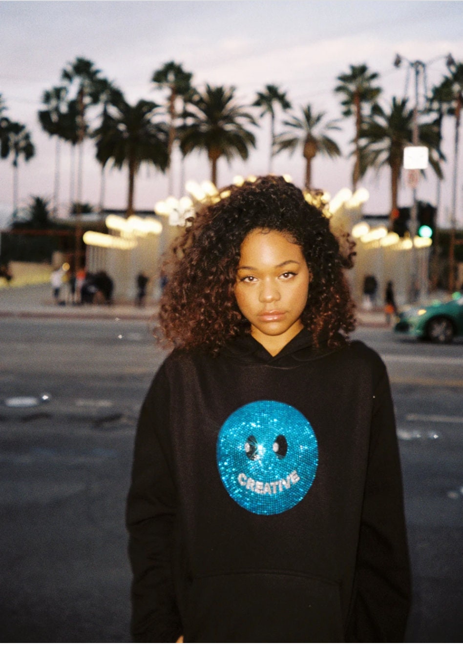 rhinestone smiley face hoodie