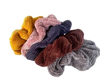 Scrunchie Bundle | Yellow, Pink, Blue, Brown, Grey