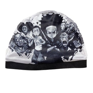 Silky White Cartoon Wave Cap, Boon