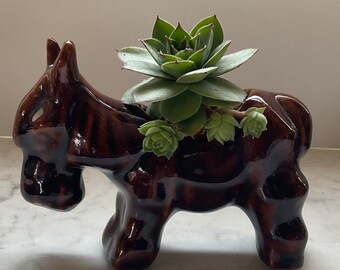 Vintage Ceramic Donkey Planter Japan (S2068) - Etsy